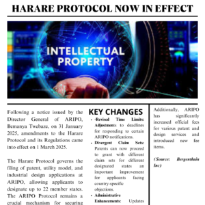 KEY AMENDMENTS TO THE ARIPO HARARE PROTOCOL NOW IN EFFECT