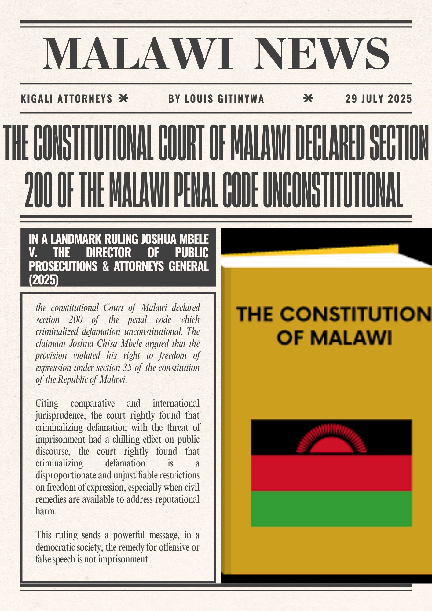 MALAWI Constitution