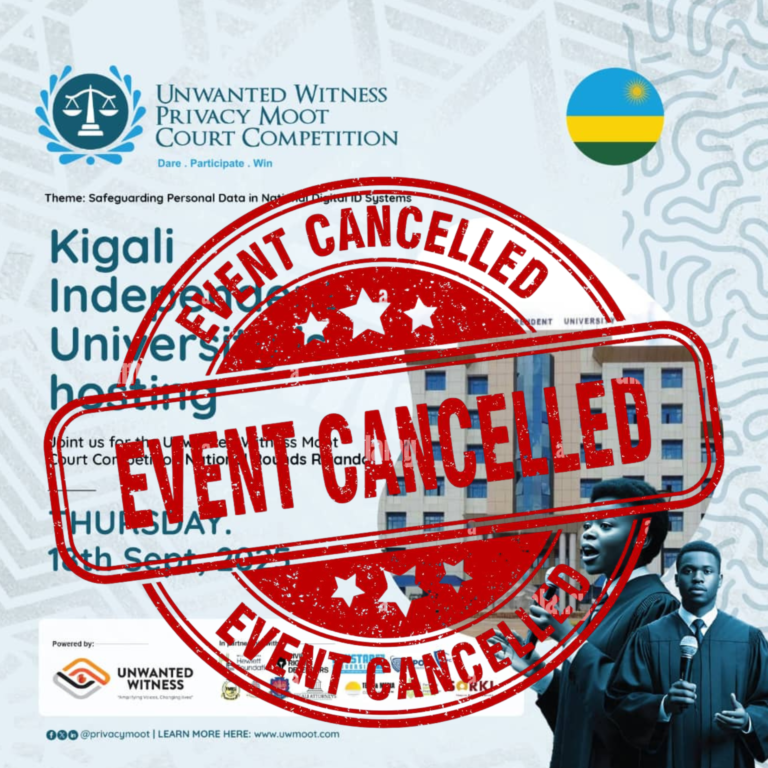 Important Announcement : Cancellation of the Rwanda Data Privacy Moot Court Event